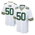 Kooe GB.Packers #50 Zach Tom Player White Home Game Stitched Jerseys