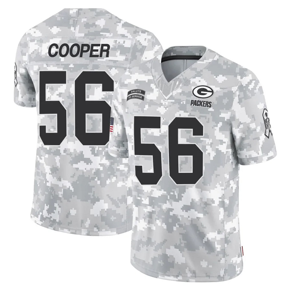 Kooe GB.Packers #56 Edgerrin Cooper Player Arctic Camo Salute To Service Limited Stitched Jerseys