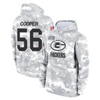 Kooe GB.Packers #56 Edgerrin Cooper Player Arctic Camo Salute to Service Hoodies Limited Game Stitched Jerseys