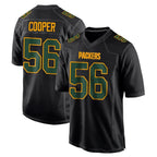 Kooe GB.Packers #56 Edgerrin Cooper Player Black Fashion Home Game Stitched Jerseys