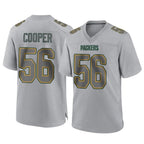 Kooe GB.Packers #56 Edgerrin Cooper Player Gray Atmosphere Fashion Home Game Stitched Jerseys