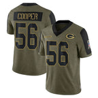 Kooe GB.Packers #56 Edgerrin Cooper Player Olive Salute To Service Limited Game Stitched Jerseys