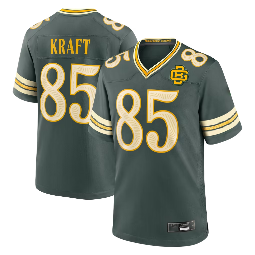 Kooe GB.Packers #85 Tucker Kraft Green 2026 Rivalries Collection Game Stitched Jerseys