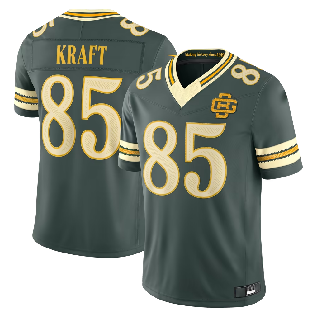 Kooe GB.Packers #85 Tucker Kraft Green 2026 Rivalries Collection Limited Stitched Jerseys
