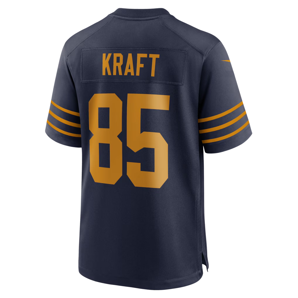 Kooe GB.Packers #85 Tucker Kraft Navy Alternate Game Stitched Jerseys