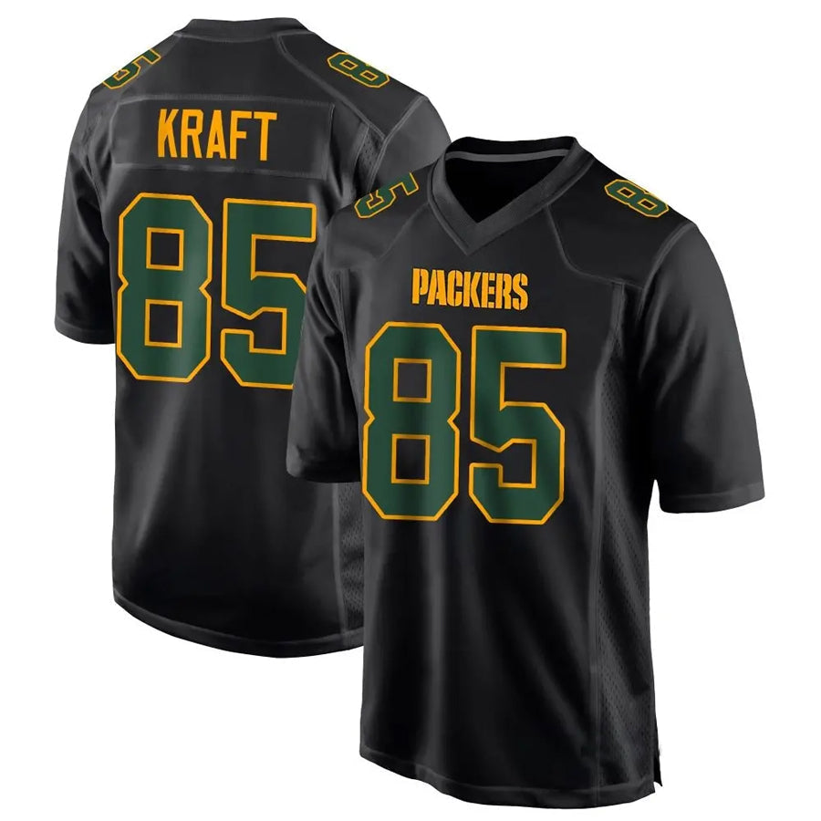Kooe GB.Packers #85 Tucker Kraft Player Black Fashion Game Stitched Jerseys