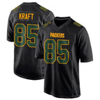 Kooe GB.Packers #85 Tucker Kraft Player Black Fashion Game Stitched Jerseys
