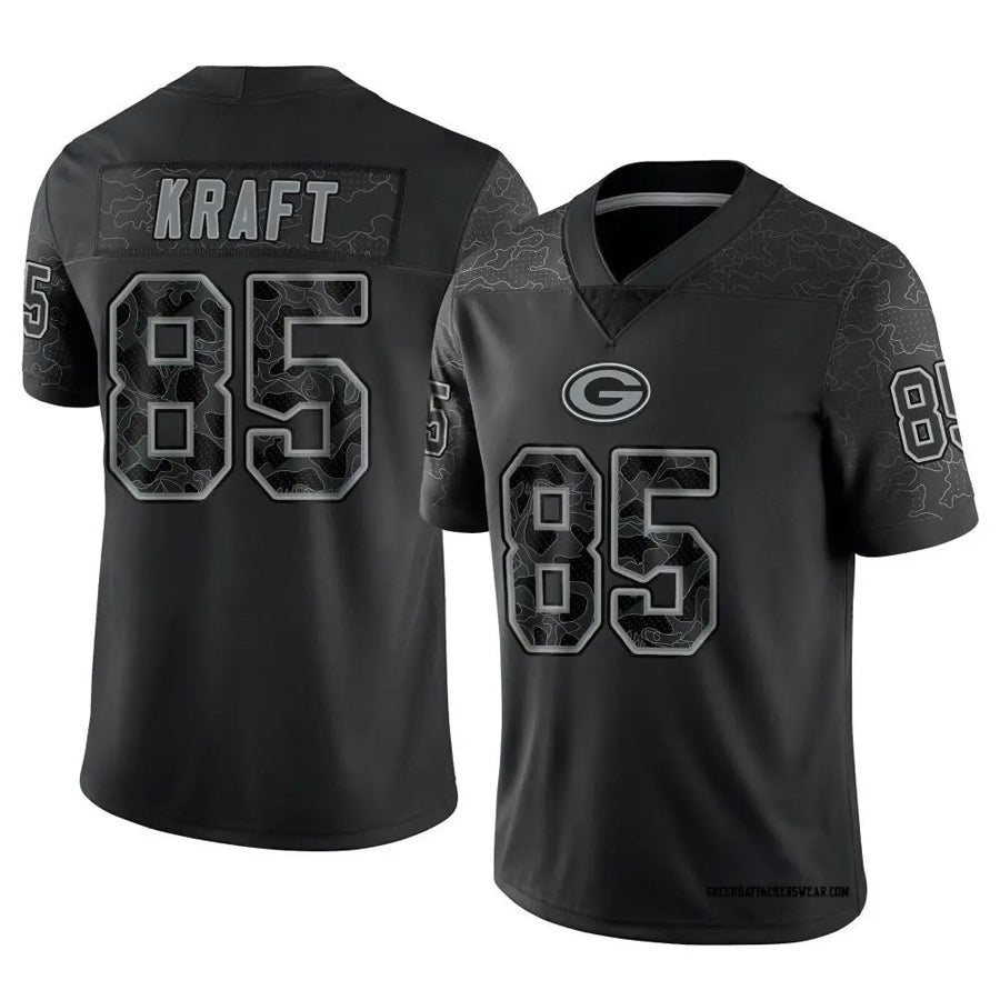 Kooe GB.Packers #85 Tucker Kraft Player Black RFLCTV Limited Stitched Jerseys