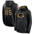 Kooe GB.Packers #85 Tucker Kraft Player Black Salute To Service Hoodies Game Stitched Jerseys
