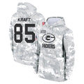 Kooe GB.Packers #85 Tucker Kraft Player Camo Salute To Service Hoodies Game Stitched Jerseys