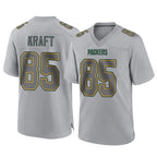 Kooe GB.Packers #85 Tucker Kraft Player Gray Atmosphere Fashion Home Game Stitched Jerseys