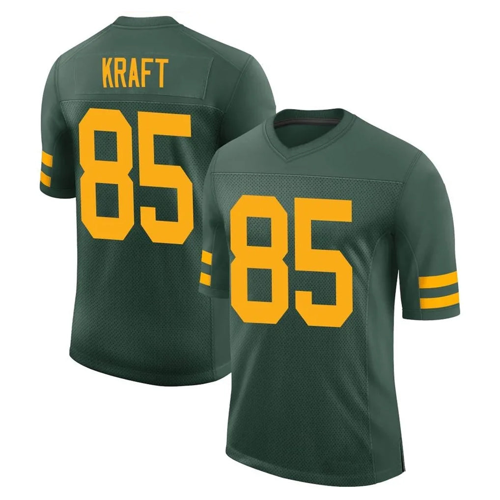 Kooe GB.Packers #85 Tucker Kraft Player Green Alternate Vapor Home Game Stitched Jerseys