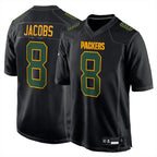 Kooe GB.Packers #8 Josh Jacobs Player Black Fashion Home Game Stitched Jerseys