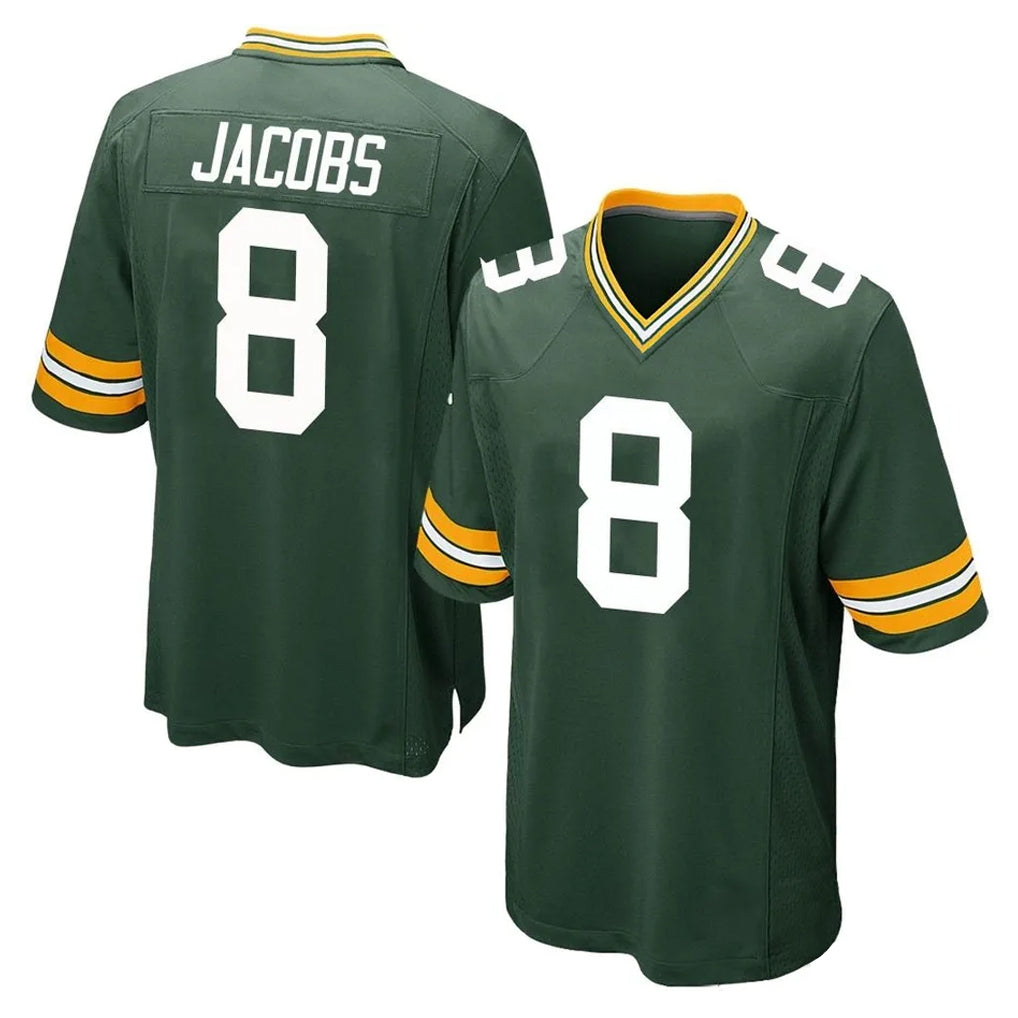 Kooe GB.Packers #8 Josh Jacobs Player Green Home Game Stitched Jerseys