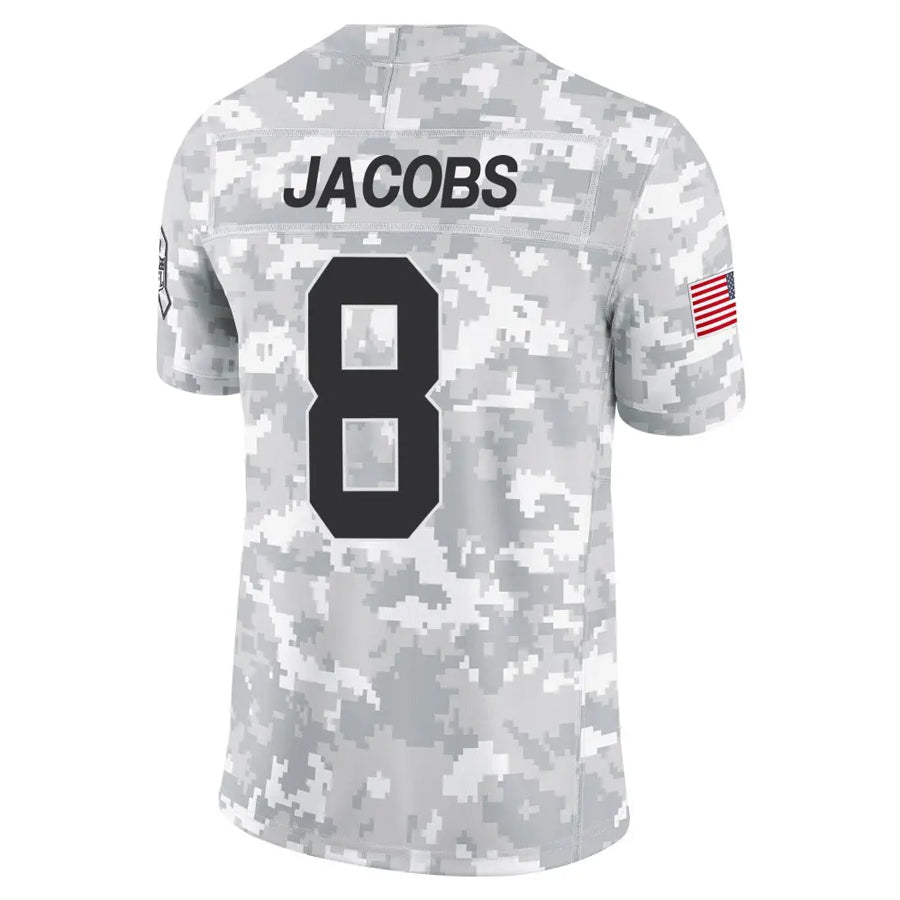Kooe GB.Packers #8 Josh Jacobs Player Limited Arctic Camo Salute to Service Stitched Jerseys