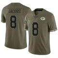 Kooe GB.Packers #8 Josh Jacobs Player Olive Salute To Service Limited Stitched Jerseys