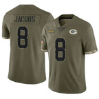 Kooe GB.Packers #8 Josh Jacobs Player Olive Salute To Service Limited Stitched Jerseys