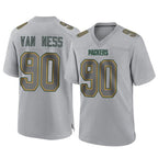 Kooe GB.Packers #90 Lukas Van Ness Player Gray Atmosphere Fashion Home Game Stitched Jerseys