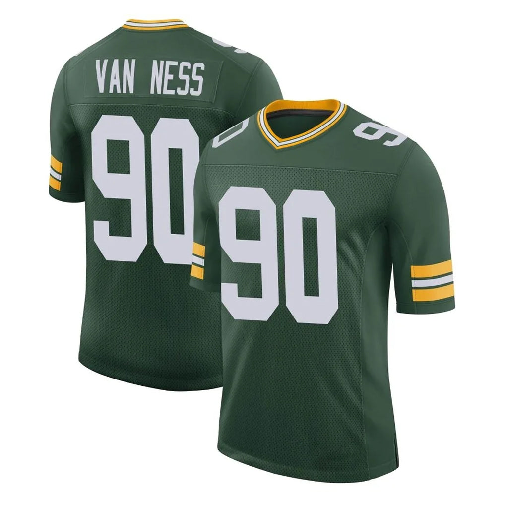 Kooe GB.Packers #90 Lukas Van Ness Player Green Limited Classic Home Game Stitched Jerseys
