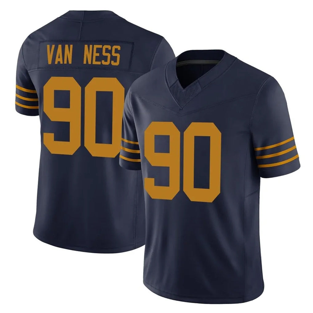 Kooe GB.Packers #90 Lukas Van Ness Player Navy The 1923 Classic Vapor F.U.S.E. Home Game Stitched Jerseys