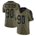Kooe GB.Packers #90 Lukas Van Ness Player Olive Salute To Service Limited Game Stitched Jerseys