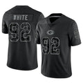 Kooe GB.Packers #92 Reggie White Player Black REFLECTIVE Limited Stitched Jerseys