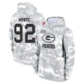 Kooe GB.Packers #92 Reggie White Player Camo Salute To Service Hoodies Game Stitched Jerseys