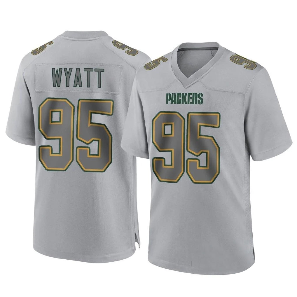 Kooe GB.Packers #95 Devonte Wyatt Player Gray Atmosphere Fashion Home Game Stitched Jerseys