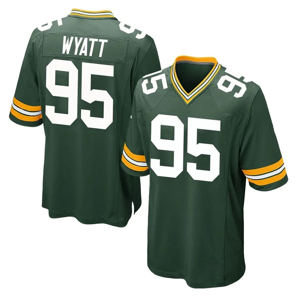 Kooe GB.Packers #95 Devonte Wyatt Player Green Home Game Stitched Jerseys