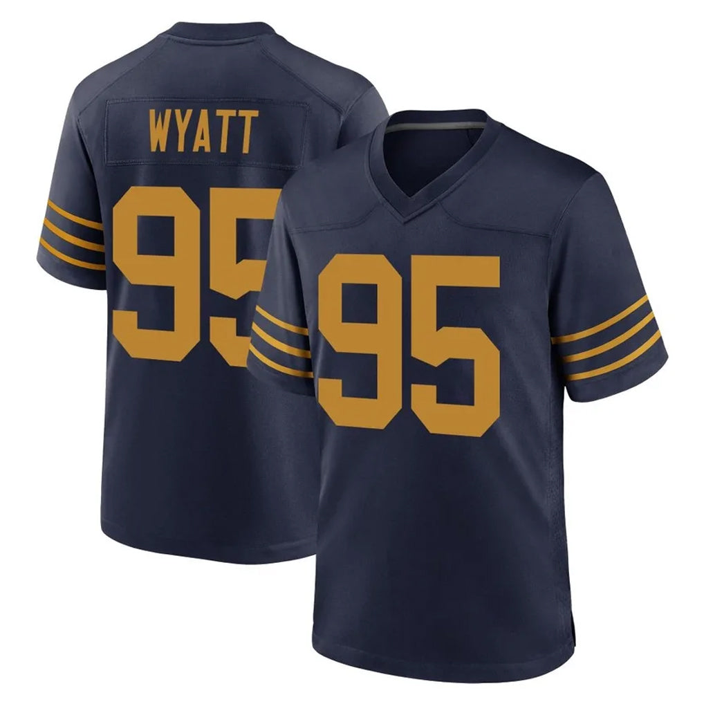 Kooe GB.Packers #95 Devonte Wyatt Player Navy The 1923 Classic Home Game Stitched Jerseys