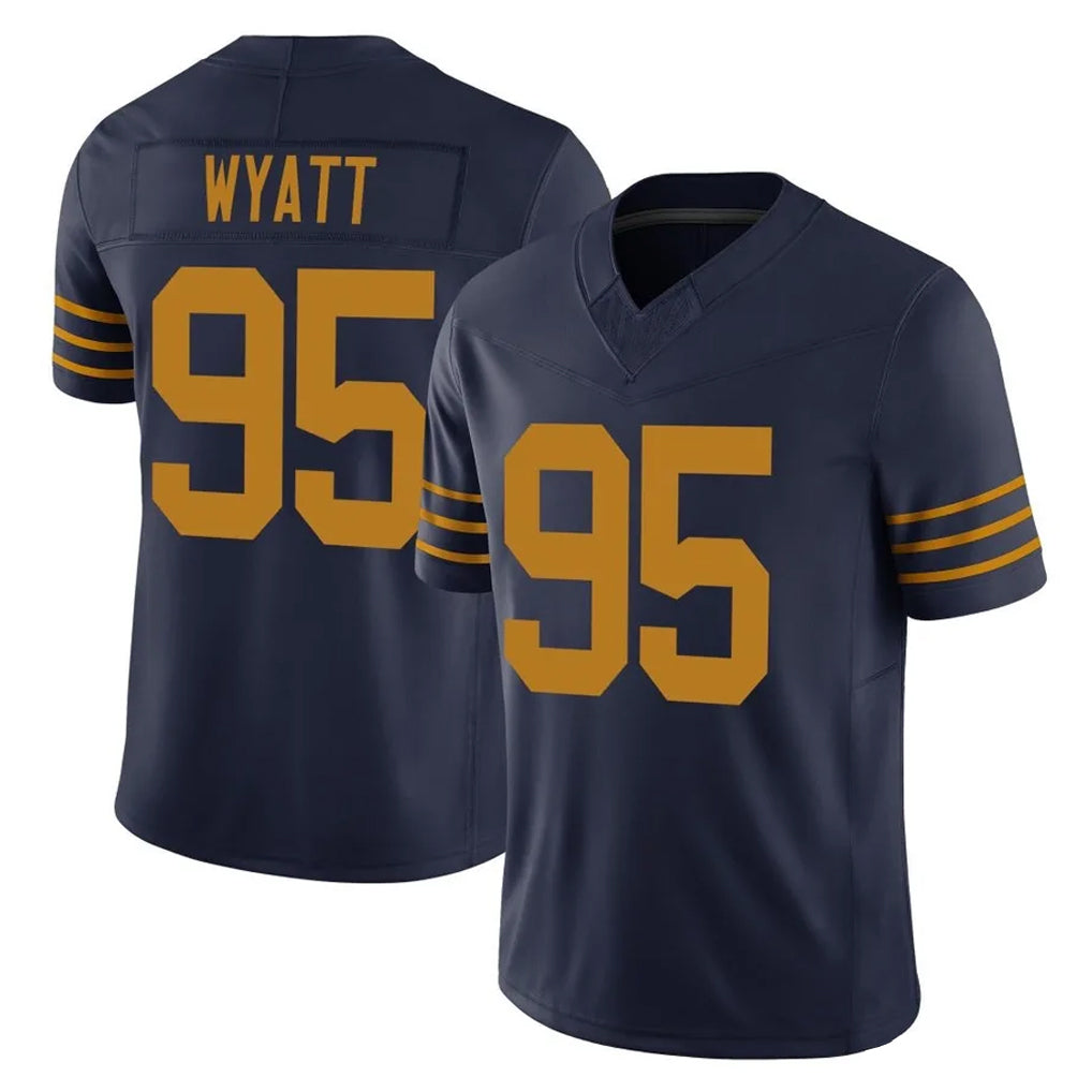 Kooe GB.Packers #95 Devonte Wyatt Player Navy The 1923 Classic Vapor F.U.S.E. Home Game Stitched Jerseys
