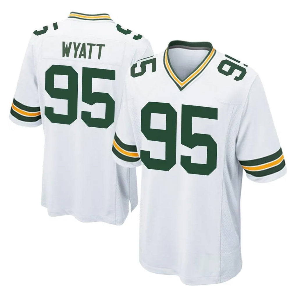 Kooe GB.Packers #95 Devonte Wyatt Player White Home Game Stitched Jerseys