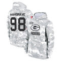 Kooe GB.Packers #98 Javon Hargrave Player Arctic Camo Salute to Service Hoodies Limited Game Stitched Jerseys