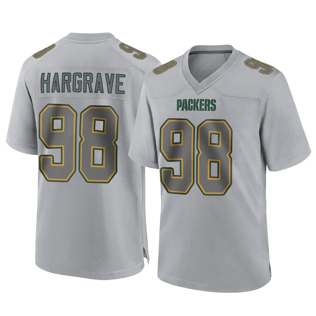 Kooe GB.Packers #98 Javon Hargrave Player Gray Atmosphere Fashion Home Game Stitched Jerseys