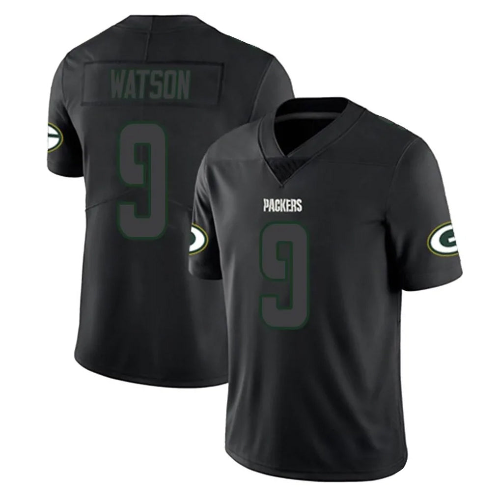 Kooe GB.Packers #9 Christian Watson Player Black Impact Limited Home Game Stitched Jerseys