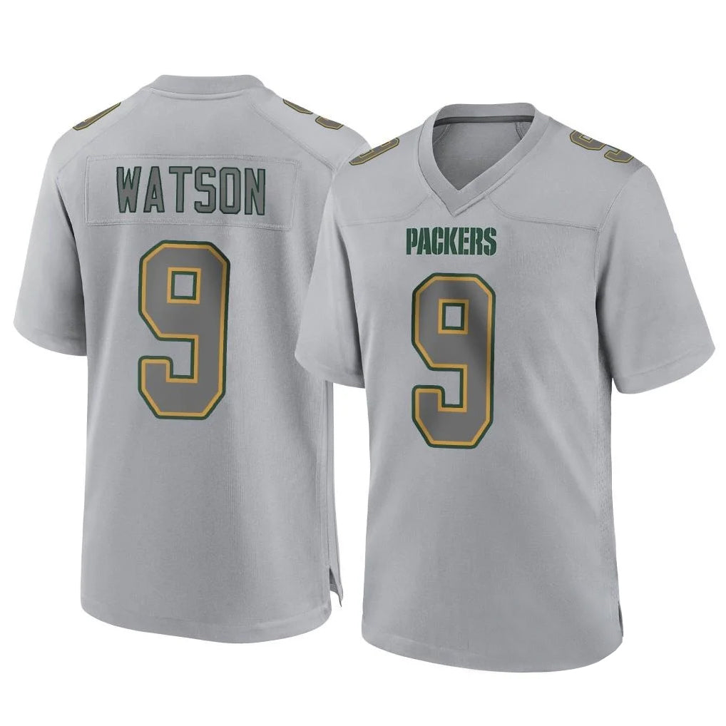 Kooe GB.Packers #9 Christian Watson Player Gray Atmosphere Fashion Home Game Stitched Jerseys