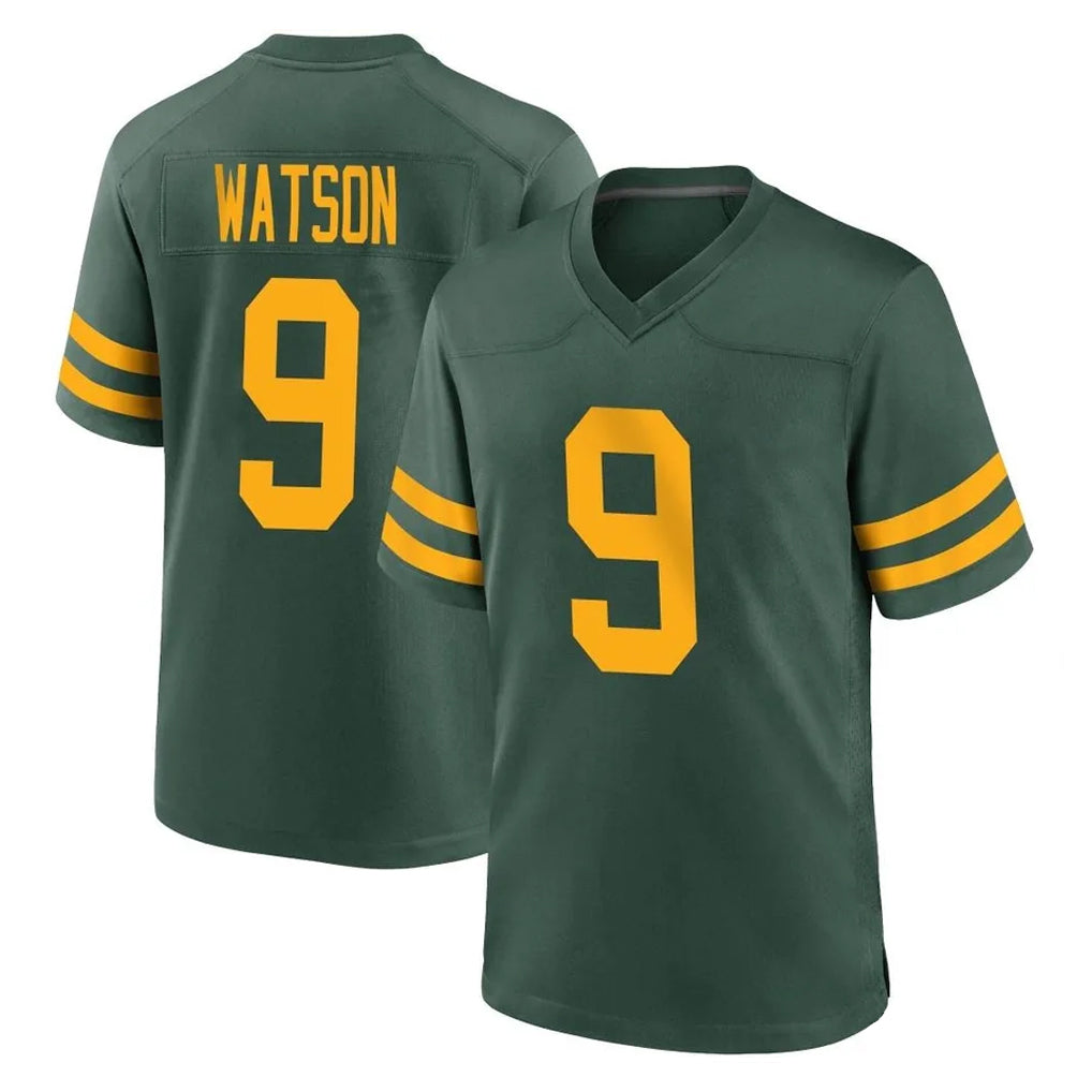 Kooe GB.Packers #9 Christian Watson Player Green Alternate Home Game Stitched Jerseys