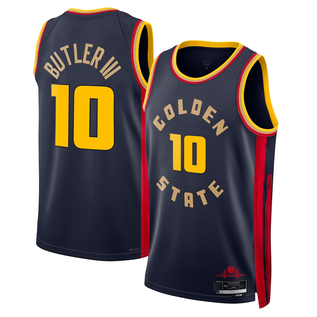 Kooe G.State Warriors #10 Jimmy Butler III Navy Swingman Jerseys - City Edition