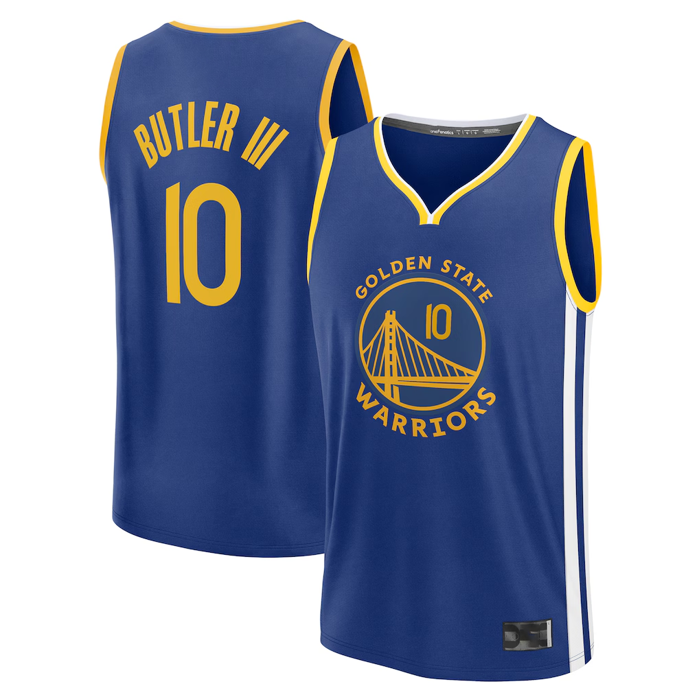 Kooe G.State Warriors #10 Jimmy Butler III Royal Fast Break Replica Player Jerseys - Icon Edition