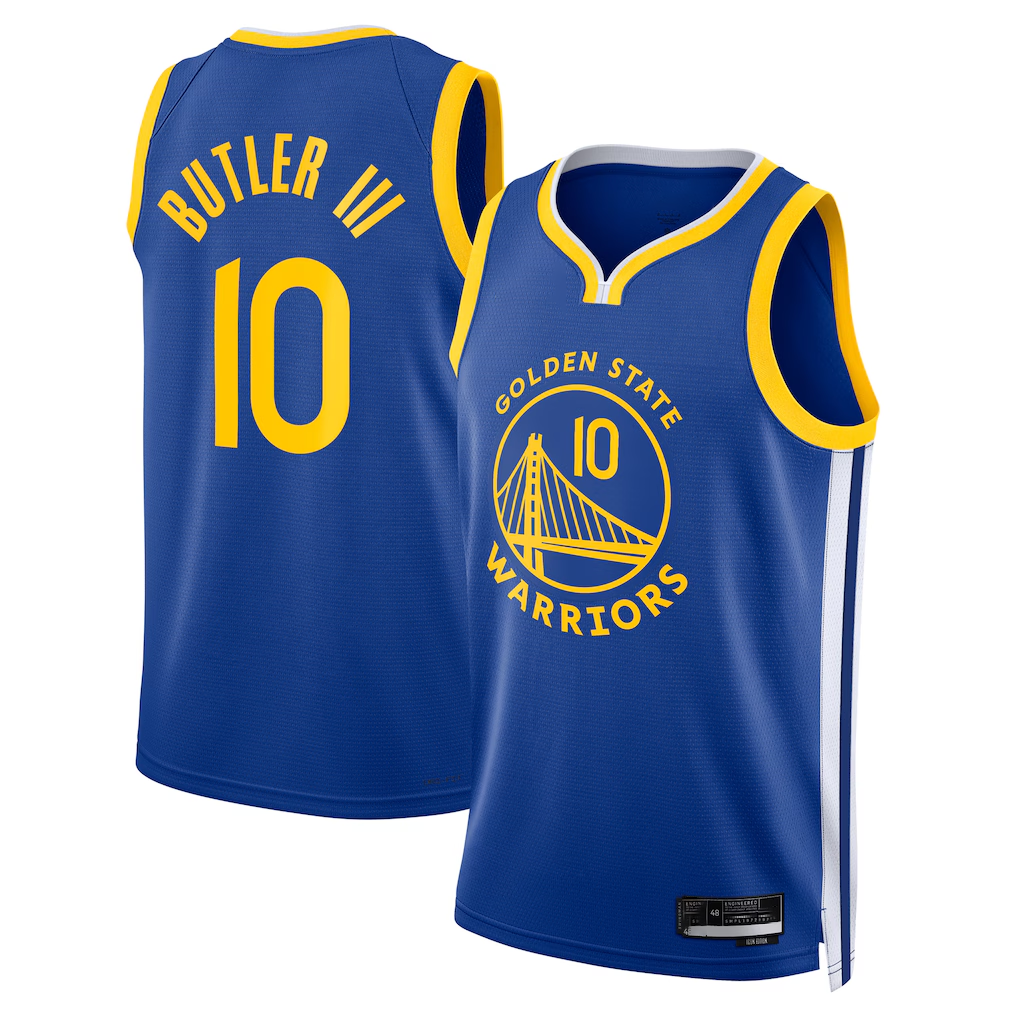 Kooe G.State Warriors #10 Jimmy Butler III Royal Swingman Jerseys - Icon Edition
