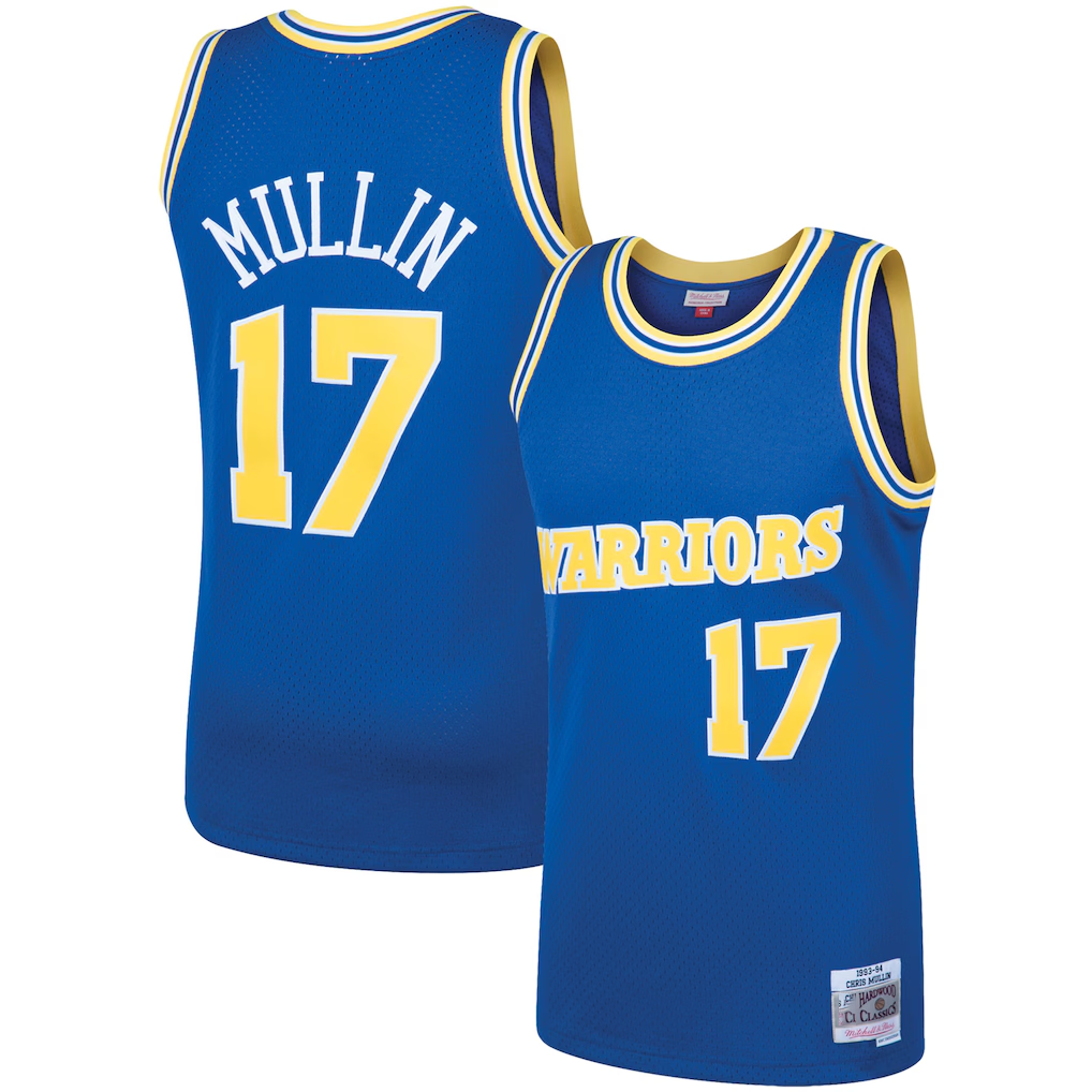 Kooe G.State Warriors #17 Chris Mullin Mitchell & Ness Royal 199394 Hardwood Classics Swingman Jerseys