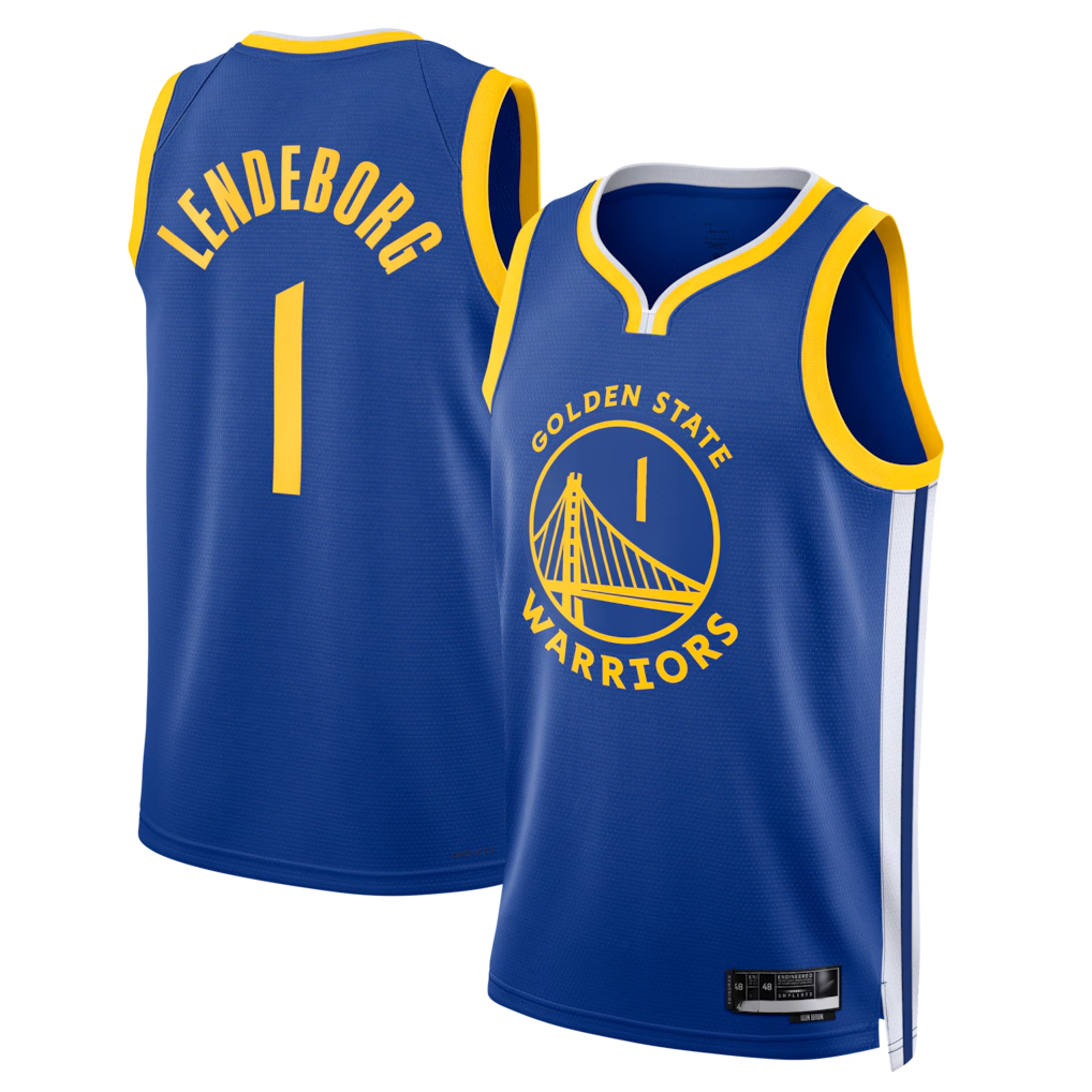 Kooe G.State Warriors #1 Yaxel Lendeborg Royal Swingman Jerseys - Icon Edition
