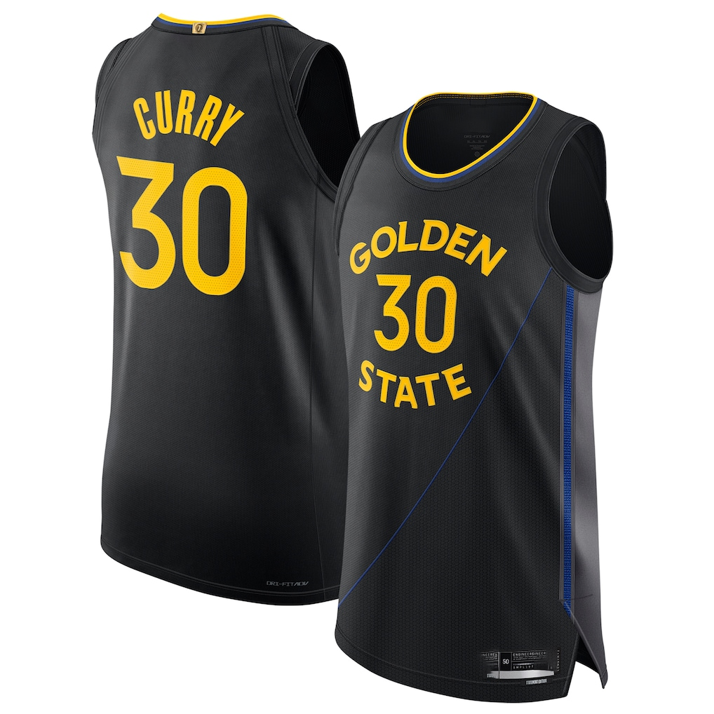 Kooe G.State Warriors #30 Stephen Curry Black 202425 Authentic Jerseys - Statement Edition