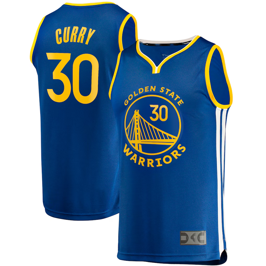 Kooe G.State Warriors #30 Stephen Curry Royal Big & Tall Fast Break Player Jerseys - Icon Edition