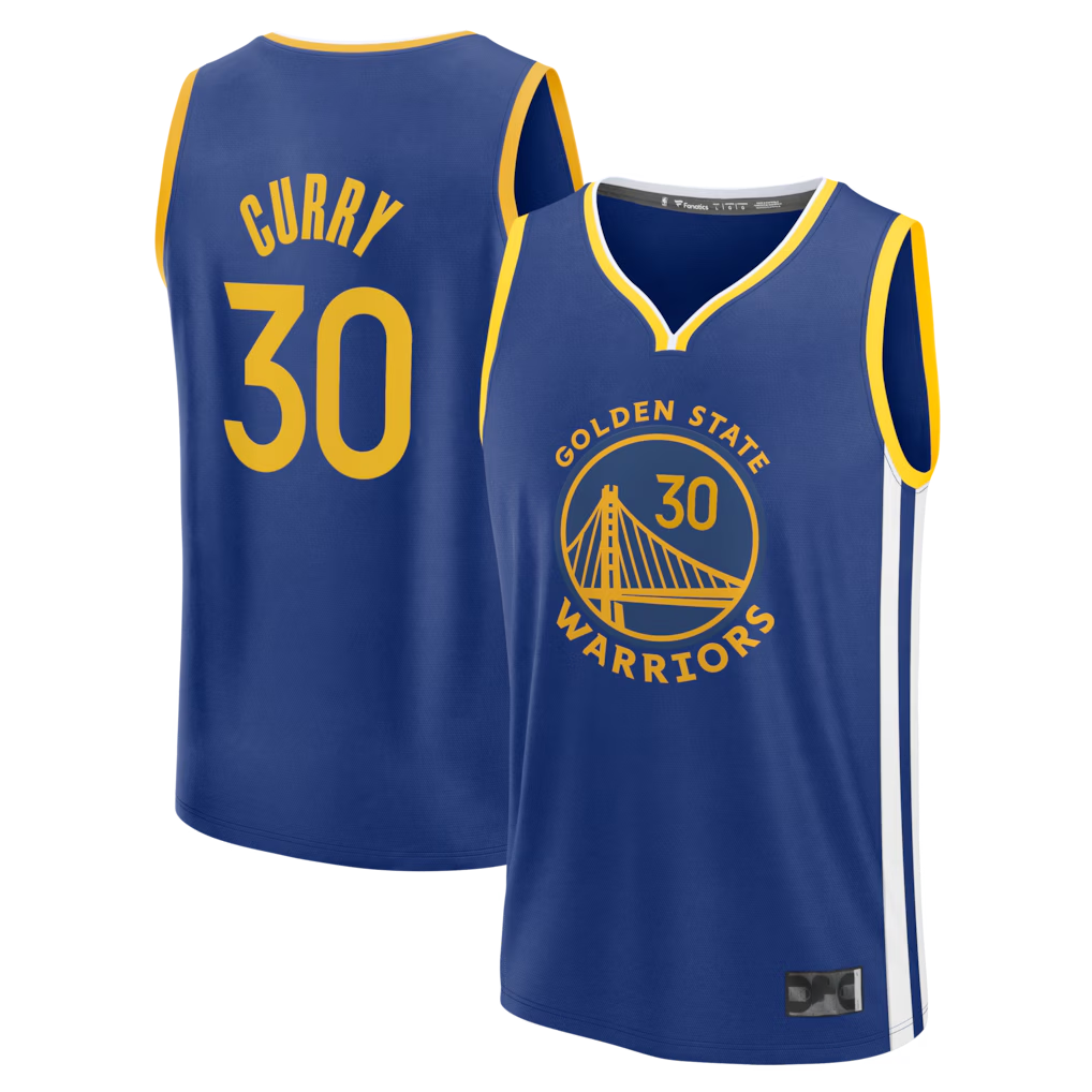 Kooe G.State Warriors #30 Stephen Curry Royal Fast Break Replica Jerseys - Icon Edition