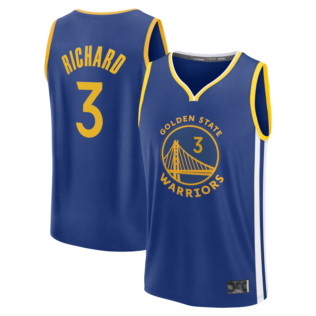 Kooe G.State Warriors #3 Will Richard Blue Fast Break Replica Jerseys - Icon Edition