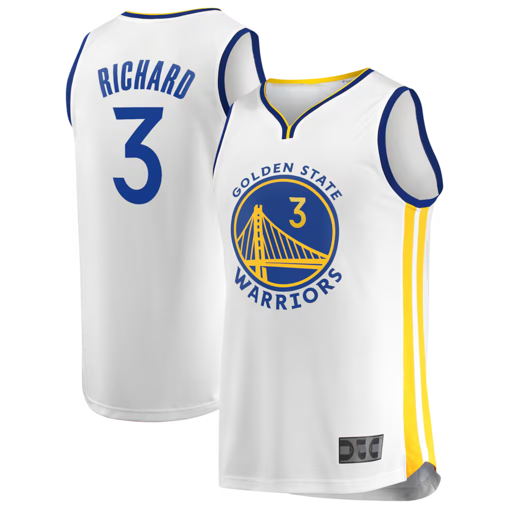 Kooe G.State Warriors #3 Will Richard White Fast Break Replica Player Jerseys - Association Edition