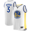 Kooe G.State Warriors #3 Will Richard White Fast Break Replica Player Jerseys - Association Edition