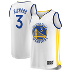 Kooe G.State Warriors #3 Will Richard White Fast Break Replica Player Jerseys - Association Edition