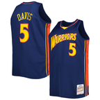 Kooe G.State Warriors #5 Baron Davis Mitchell & Ness Navy Big & Tall Hardwood Classics 200607 Swingman Jerseys